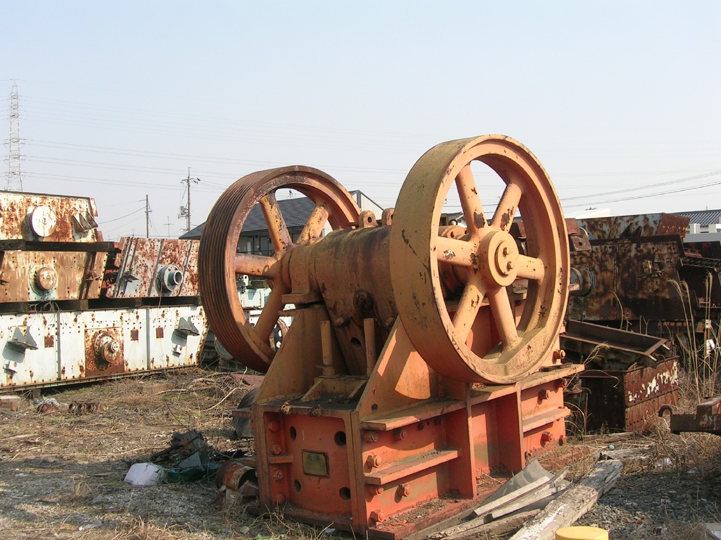 Rusted industrial machinery, Japan